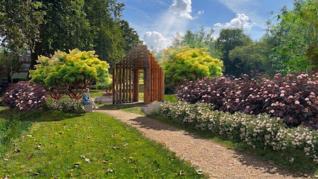 Vergroot afbeelding: artist impression Moluks monument. 